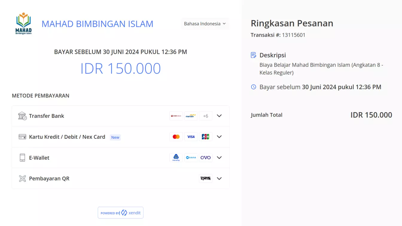 Laman Kelas Mahad Bimbingan Islam